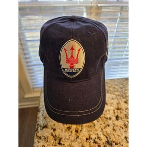 Maserati‎ Navy Blue Baseball Hat Official Licensed Product Trident Logo Mens Cap